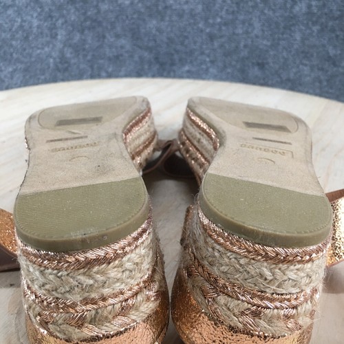 Bamboo Sandals Womens 10 Infinity Platform Wedge Espadrille Pink Faux Leather - Picture 10 of 17