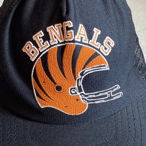 Vintage 80s Cincinnati Bengals NFL Black & Orange Snapback Cap Hat-USA - Picture 2 of 8