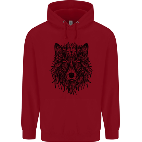 Mandala Tribal Wolf Tattoo Childrens Kids Hoodie - Picture 17 of 80