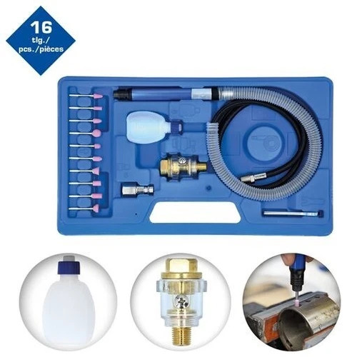 Brilliant Tools  BT160710 Druckluft-Stiftschleifer-Satz, 16-tlg