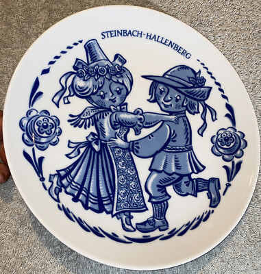 Vtg Echt Kobalt German Democratic Republic Steinbach-Hallenberg Plate