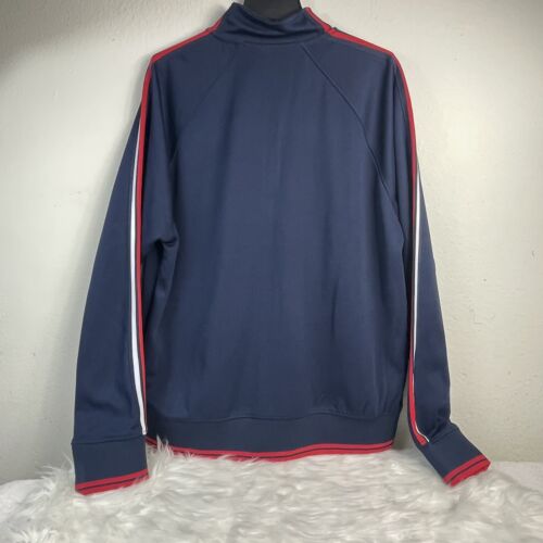 New NWT Ben Sherman Jacket Mens Extra Large Full ZIp Track Jacket Blue Red Retro - Picture 3 of 8