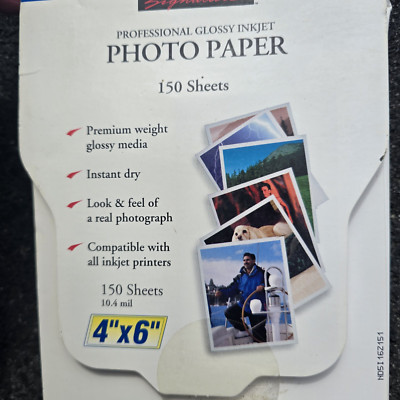 NOS Costco Kirkland Professional Glossy Inkjet Printer Photo Paper 4X6 150 Sheet