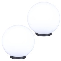 Kugelleuchte Kugellampe AußEnleuchte 2Er Set 20/20Cm Weiß E27 O. AnschlußKabel