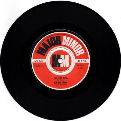 Johnny Nash - You Got Soul/ Don't Cry. A NICE 2 SIDER / R&B / SOUL/ REGGAE - 7''