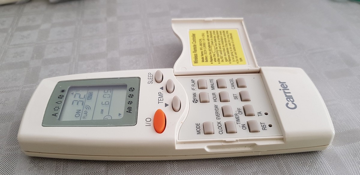 Mando a Distancia de Repuesto para Carrier RFL 0601/KFL 0301E/KF(R) 0199G, Mando a Distancia para Aire Acondicionado, No Necesita Programación
