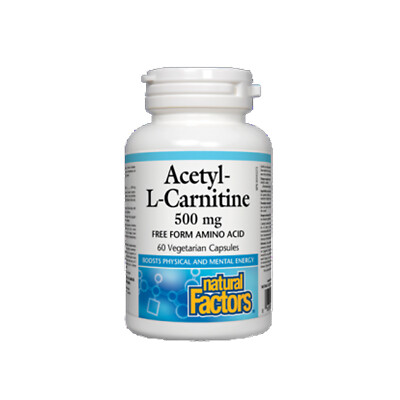 Natural Factors Acetyl L-Carnitine 500 mg, 60 Vegetarian Capsules | eBay