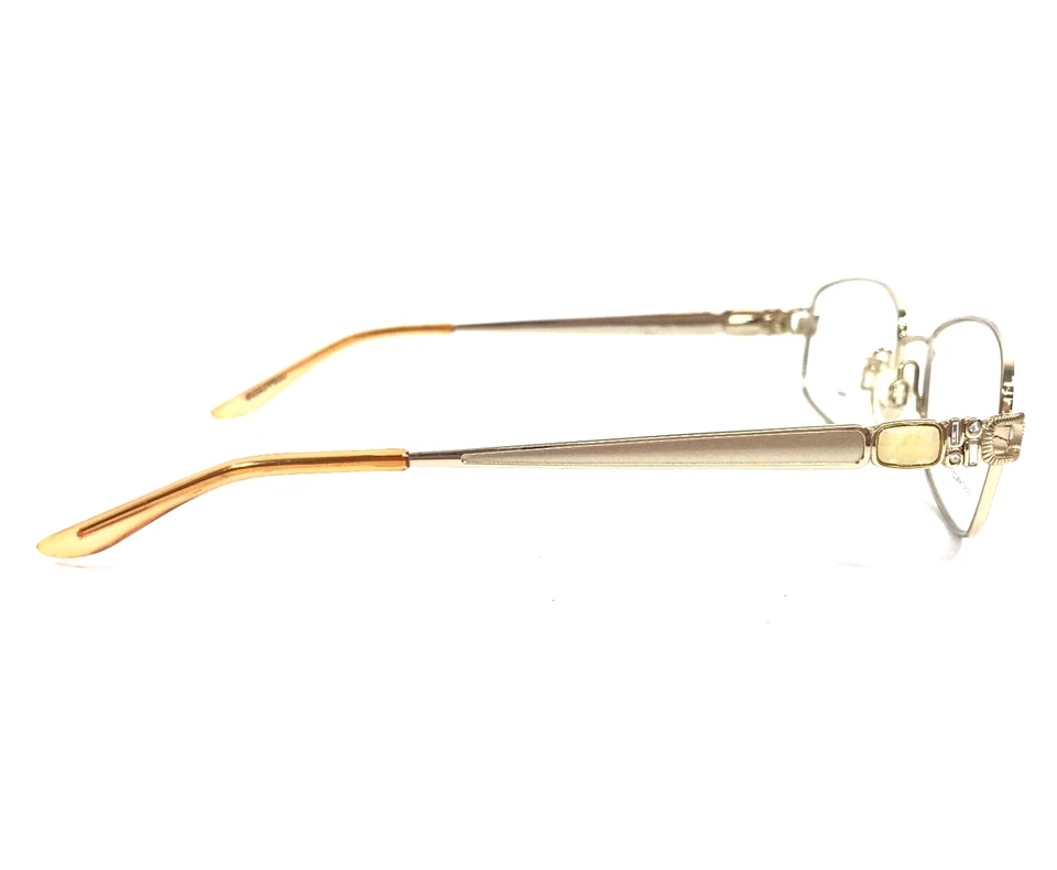 Sophia Loren Eyeglasses Frames BEAU RIVAGE 51 057 Light Gold Crystals 51-17-135 - Image 3 of 4