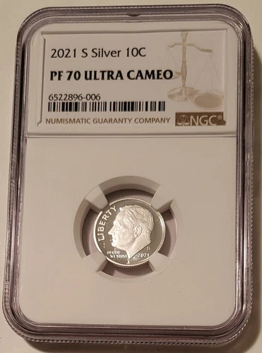 2021 S Silver Roosevelt Dime Proof PF70 UC NGC