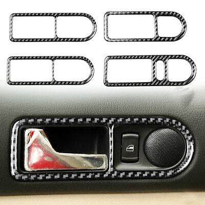 4x Für VW Golf IV GTI Jetta MK4 99-04 Carbon Türgriff Rahmenabdeckung Trim Typ A
