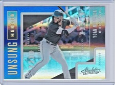 ⚾️🔥2020 ABSOLUTE BASEBALL #UH6 YOAN MONCADA UNSUNG HEROES BLUE FOIL PARALLEL