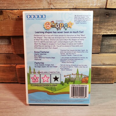 Preschool Prep DVD Meet the Shapes Homeschool Kindergarten English