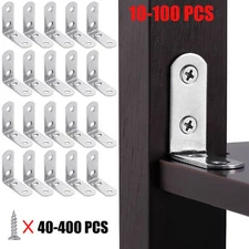 1.5" inch "L" Steel Corner Braces w/ Screws Pack Right Angle Bracket Wholesale