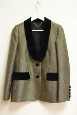 Marc Jacobs Blazer Jacket Size 10 Us 6 Velvet Cotton Cashmere Silk **sale**