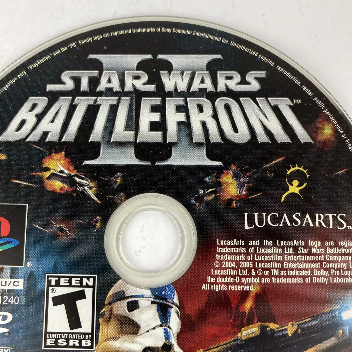 PS2 Star Wars: Battlefront II 2 Disc Only Tested W/ GAME GUIDE