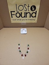 Claire's Christmas Holiday Snowflakes Jingle Bells Necklace and Earring Set