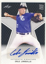 CALE LANSVILLE 2020 Leaf Perfect Game PG National Showcase Black AUTO /50 GIANTS