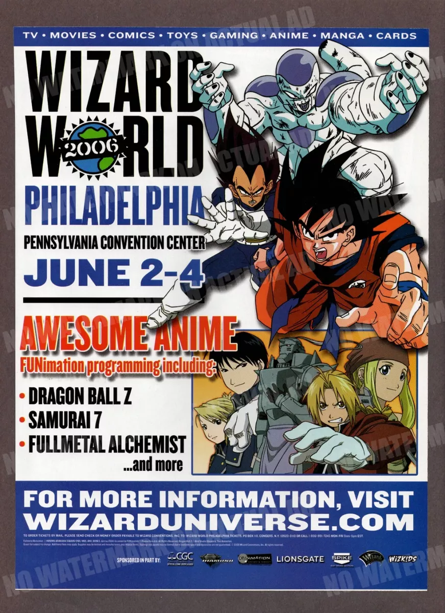 Wizard World Tour Dragon Ball Z Funimation Trade Print Magazine Ad Anime  ADVERT