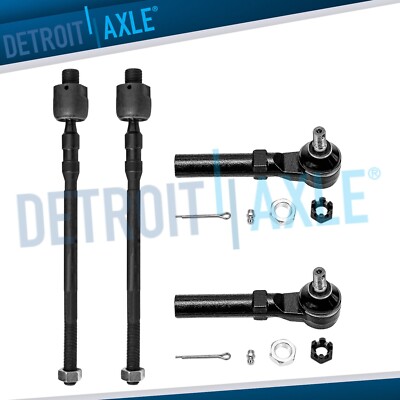 New All (4) Inner & Outer Tie Rod End Links for 2005-2009 Subaru Legacy Outback