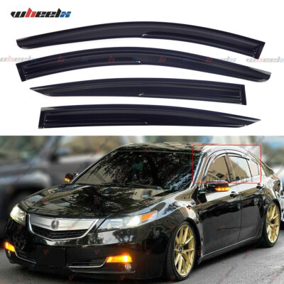 JDM MUG STYLE 3D WAVY WINDOW VISOR RAIN GUARD DEFLECTOR FOR 2009-2014 ACURA TL