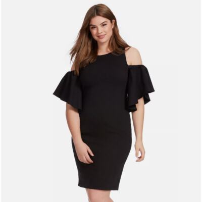 cold shoulder fitted dress Adora 3063: Fitted Satin Cold Shoulder Gown with Slit– sheerdreamz