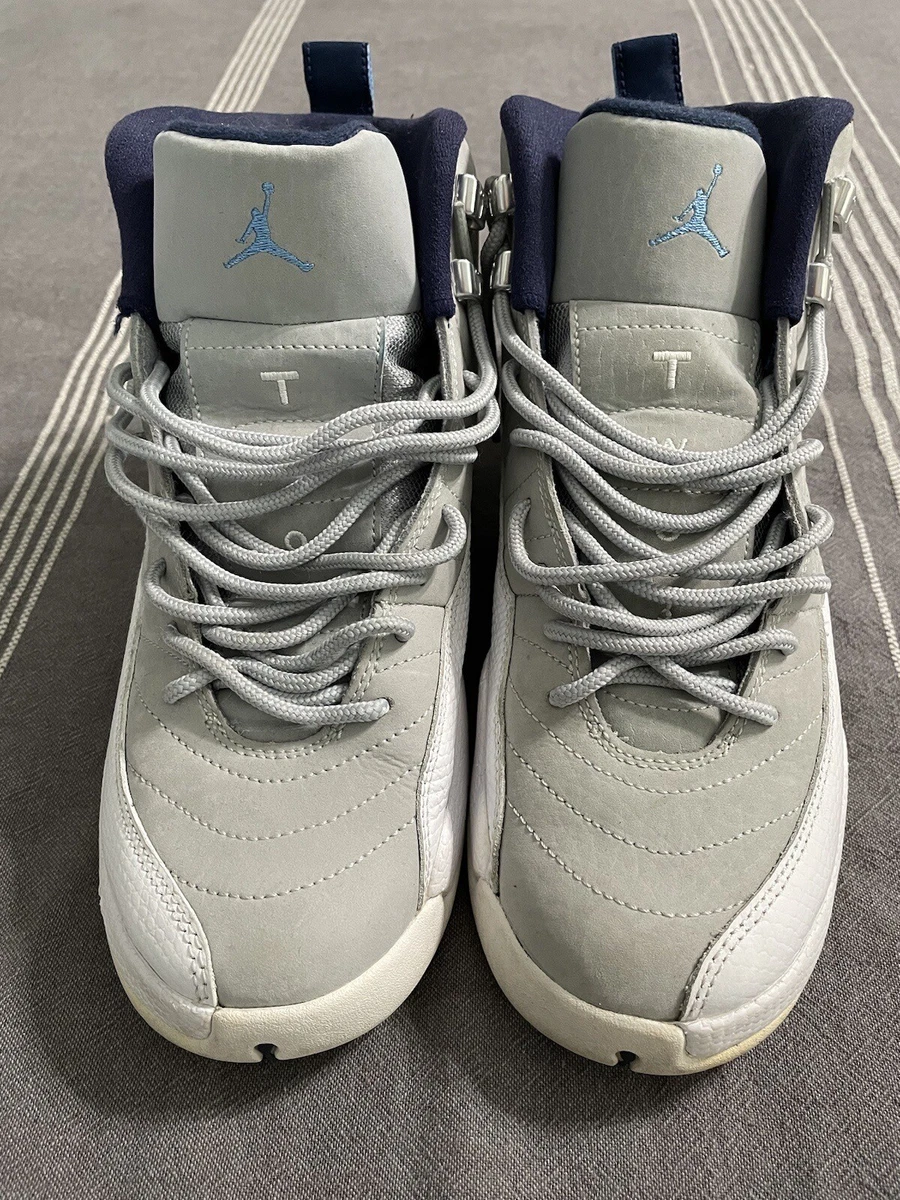 Nike Air Jordan 12 Retro BG University Blue White Gray Size 7Y 153265-007 |  eBay