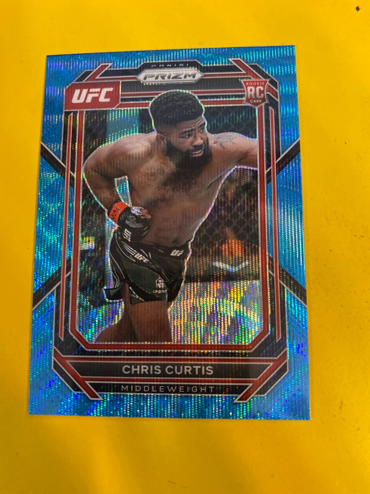 RS8562 2023 Panini Prizm UFC Prizms Blue Wave #105 Chris Curtis