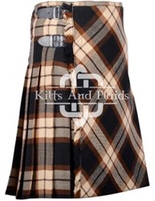ROSE ANCIENT Tartan Kilt 8 Yard Highlander Kilt for Men