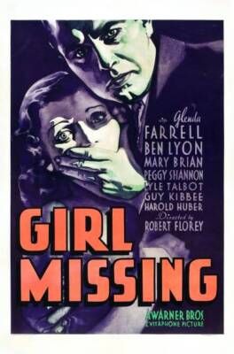 Girl Missing Poster Us Poster Peggy Shannon Ben Lyon 1933 Old Movie Photo