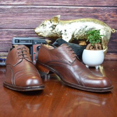 Kenzo Leather Shoes Business Brown Black Leather Size Men