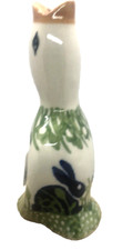 Polish Pottery Pie Bird P324 Bunny Rabbit 4 H...
