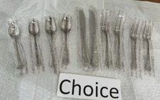 Gorham Jolie stainless 18/8 Japan "choice" burnished handle unused in sleeves