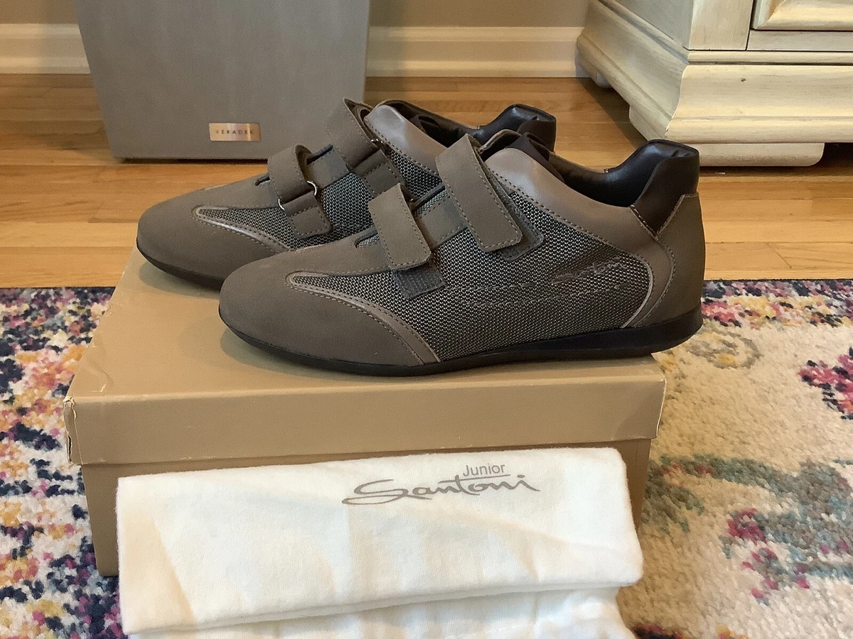 NWB Santoni Junior Kids Boys Shoe Size 1.5 US 33 EU Brand New Made In Italy