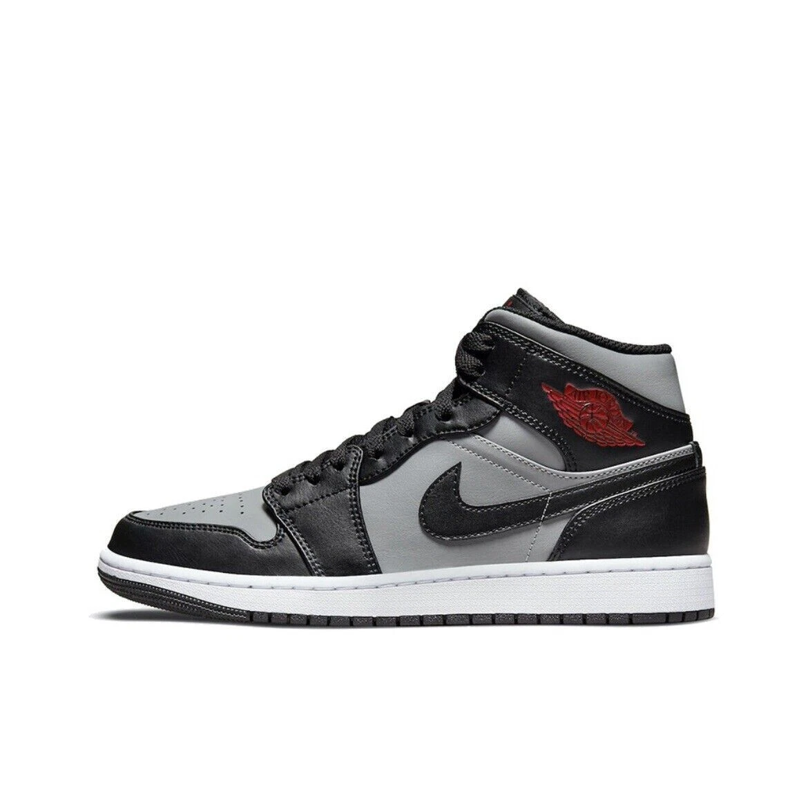 Nike Air Jordan 1 Mid Shadow Red Black Red Sneakers Men s Size