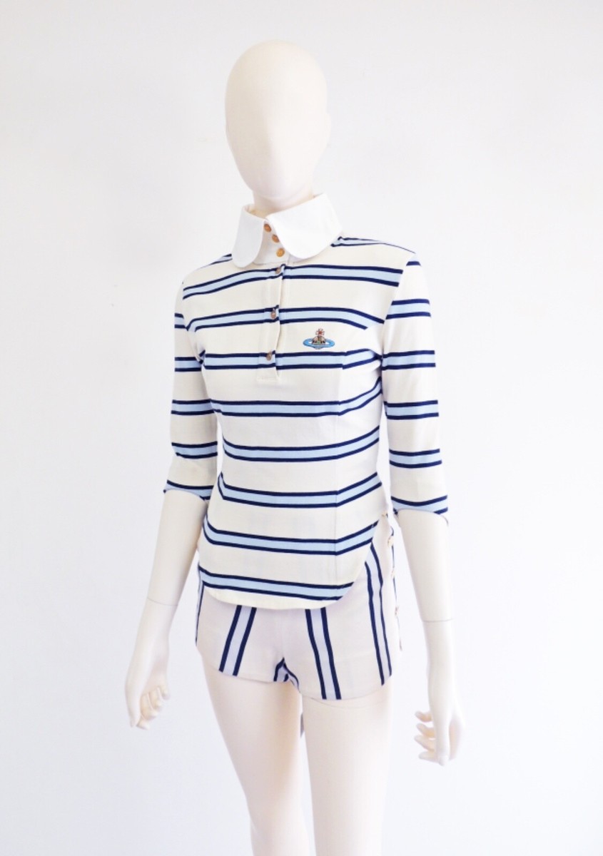 VIVIENNE WESTWOOD 1994 CAFE SOCIETY- stripe Consuelo rugby shirts