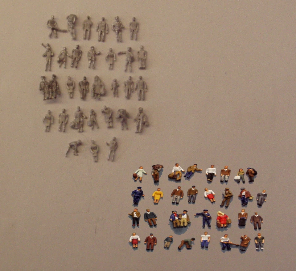 P&D Marsh N Gauge N Scale C26 Crowd of 30 people castings require painting