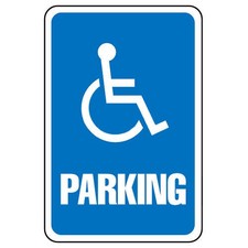 Parking Sign - Handicap Symbol Aluminum .063mm Thick