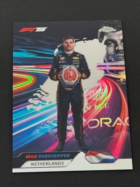 Max Verstappen 2025 Topps Chrome Formula 1 F1 Neon Nations #NN-1 Netherlands SSP