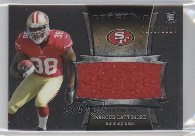 2013 Bowman Sterling Jumbo Rookie Relic /1214 Marcus Lattimore #BSJRR-ML RC 0a1