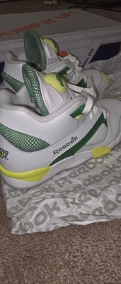 Reebok Court Victory Pump Sneakers White Green Yellow Unisex Size 6.5