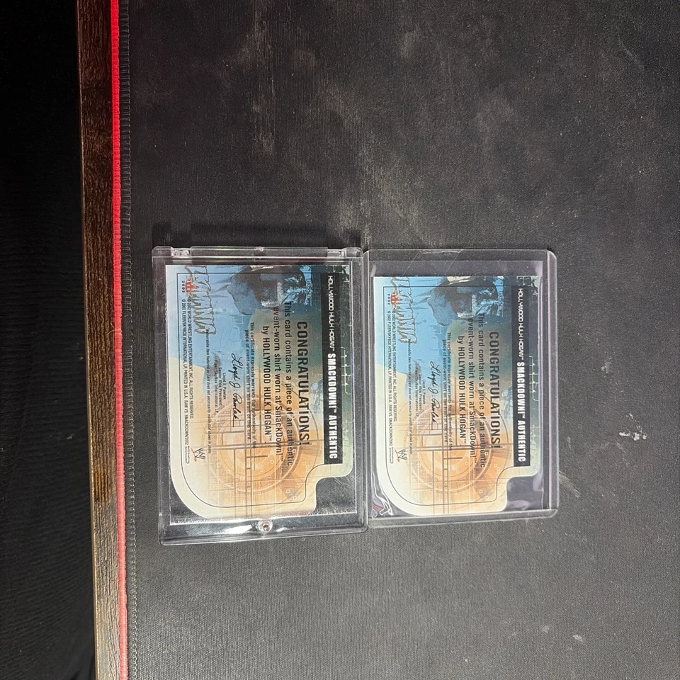 2002 Fleer Wwe Raw Vs Smackdown Hulk Hogan Relic Cards - Image 2 of 2