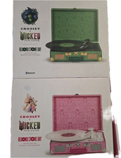 Crosley x Wicked For Good Glinda and Elphaba turntable SET OF 2 Record Store Day