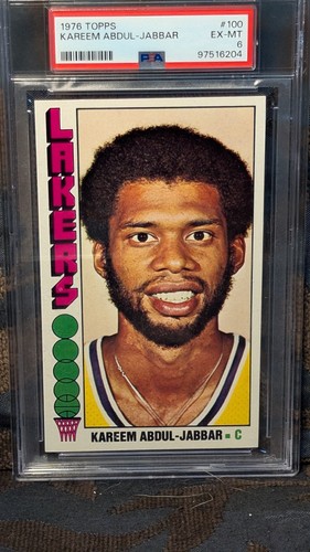 1976-77 Topps Kareem Abdul-Jabbar #100 PSA 6 Lakers HOFer Vintage Basketball
