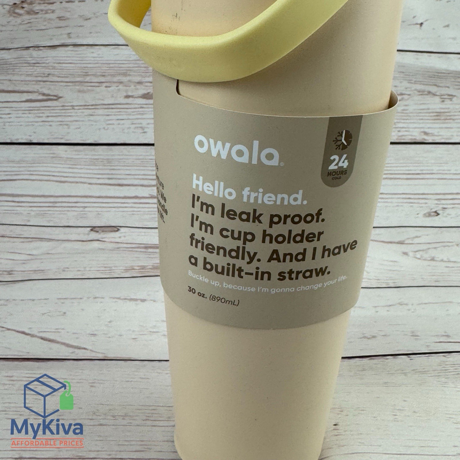 Owala FreeSip Sway Stainless Steel Water Bottle 30oz Tan Insulated