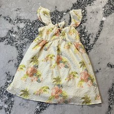 American Eagle Dress Womens Size Large Yellow Multi Floral Print Babydoll Mini