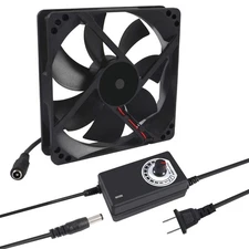 120mm x 25mm 110V 220V AC Powered Cooling Fan Speed Controller 3V to 12V 1225 AC