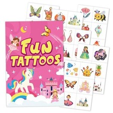 204 Styles Glitter Tattoos for Kids, Mixed Temporary Tattoos for Kids, Girl
