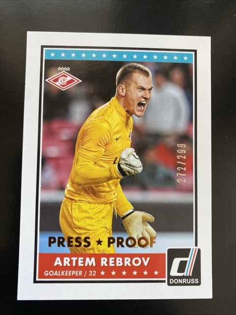 Artem Rebrov 2015 Panini Donruss Bronze Press Proof Card #84 LTD #272/299