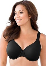 NWT Black Catherines Back Hook Underwire Plunge Bra Size 42DD