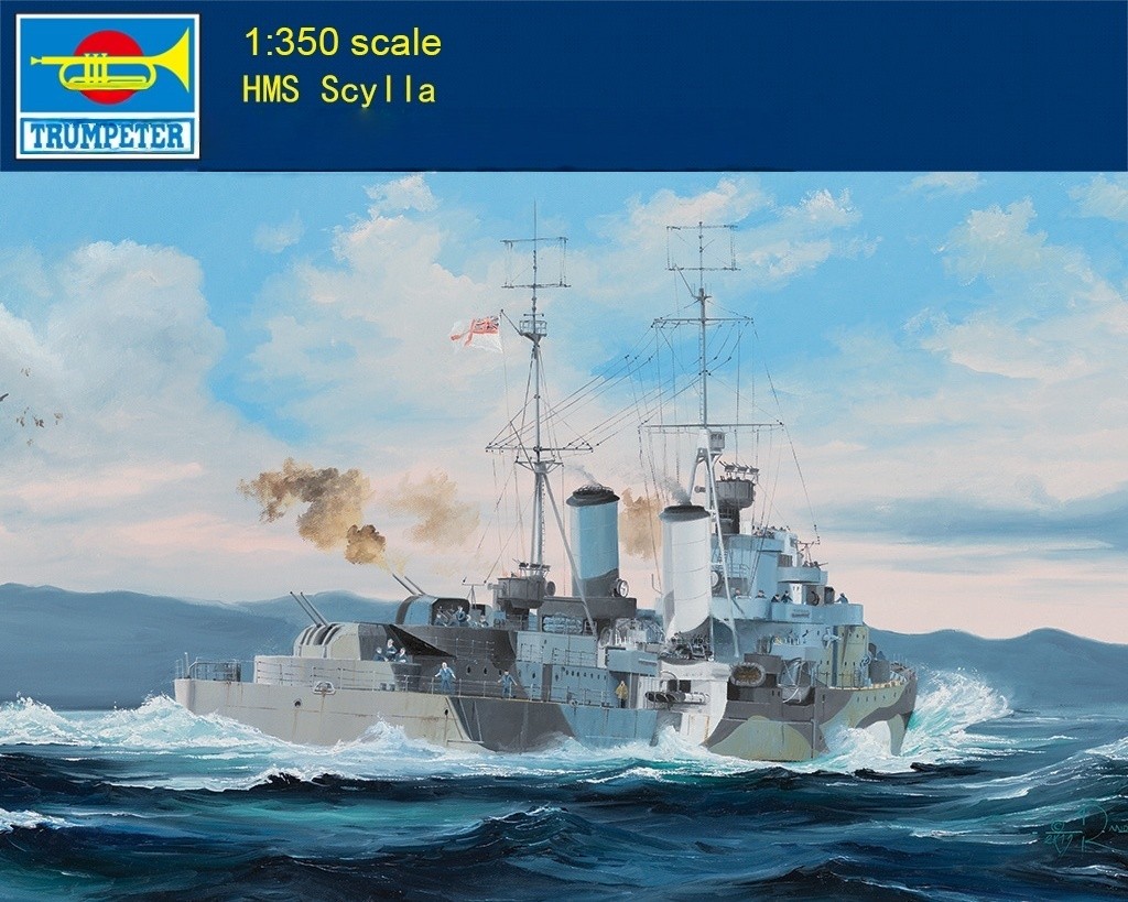 Trumpeter 05368 1:350 Scale HMS Scylla Cruiser Plastic Model Warship Kit